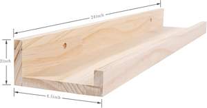 Étagère flottante en bois pour enfants Étagère murale pour chambres à coucher Salons et salles de classe - Product Image 3