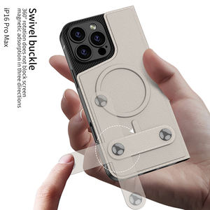 Funda de Teléfono Creativa de Cuero PU Mate para iPhone 15 16 Pro Max, Resistente a Golpes, Anti-amarilleo, con Carga Inalámbrica - Product Image 4