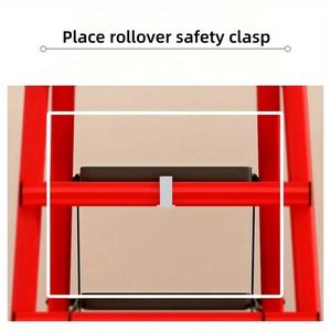 Escada de Metal Multiuso Escada Dobrável com Anti-Slip Pedais Fecho de Segurança Ferramenta Rack Fácil de Mover para Uso Doméstico - Product Image 4