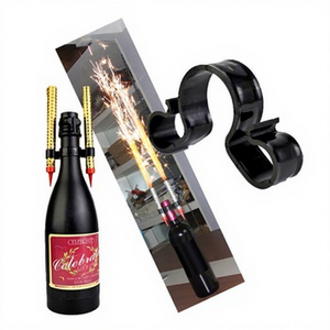 Décoration de mariage, fête, boîte de nuit, sécurité, bougie d'anniversaire en plastique, feu d'artifice, porte-bouteille de <span class=keywords><strong>champagne</strong></span>, <span class=keywords><strong>fontaine</strong></span> à glace, support de clip pour étincelles - Product Image 1