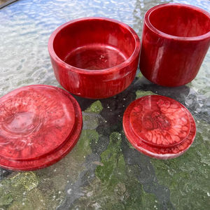 Pot en résine haut de gamme avec plateau, design élégant, idéal pour bonbons, snacks, fruits secs et présentation en cuisine, disponible à prix abordable - Product Image 2