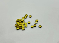 Diamant synthétique HPHT brut jaune, outils à plaques mono, catégorie grain, abrasifs fabriqués en plastique durable