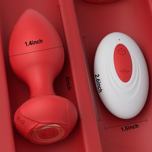 Juguete Sexual Más Vendido, Caja de Juguetes Sexuales, Vibrador Anal de Silicona de 10 Velocidades con Control Remoto Inalámbrico en Forma de Rosa Luminosa para Hombre, Estimulador de Próstata - Product Image 2