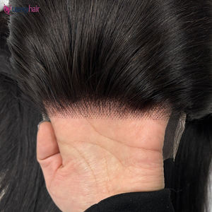 Wig Rambut Asli Tanpa Lem Grosir, Wig Rambut Virgin India Mentah HD Lace, Rambut Lurus Alami, Wig HD Lace Front 13x4 untuk Wanita Kulit Hitam - Product Image 3