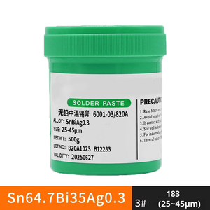 Pasta Solder Ramah Lingkungan Bebas Timbal 0.3 Tin Paste Suhu Sedang Tanpa Pembersihan Mengandung Perak untuk Perekat Chip SMT Sealant - Product Image 5