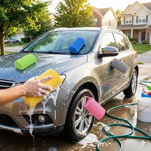 إسفنجة غسيل السيارات، وسادة تنظيف من البولي يوريثان لا تخدش للعناية بالسيارات وتنظيف الطلاء - Product Image 2