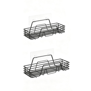 2-Pack Corner <b>Shower</b> <b>Caddy</b> Adhesive Wall Mounted 201 Stainless Steel Bathroom Corner Shelf for Toiletries Storage - Product Image 1