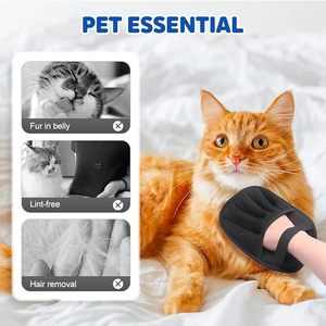 Newly Five-Finger Electrostatic Pet Hair Removal Glove Reusable Tool for Cats Dogs Effective Cleaning Bathing - Product Image 3