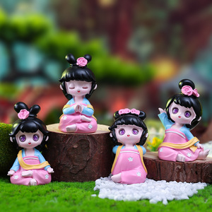 Adornos de yoga antiguos con forma de corazón, decoraciones creativas de escritorio para niñas, estilo Datang Fenghua, hechas a mano por fabricantes. - Product Image 1