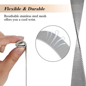 Boucle milanaise en métal pour <span class=keywords><strong>fitbit</strong></span> <span class=keywords><strong>charge</strong></span> 6 <span class=keywords><strong>bracelet</strong></span> de remplacement à <span class=keywords><strong>5</strong></span> bandes <span class=keywords><strong>bracelet</strong></span> magnétique en acier inoxydable <span class=keywords><strong>fitbit</strong></span> <span class=keywords><strong>charge</strong></span> <span class=keywords><strong>5</strong></span> Strap - Product Image 5
