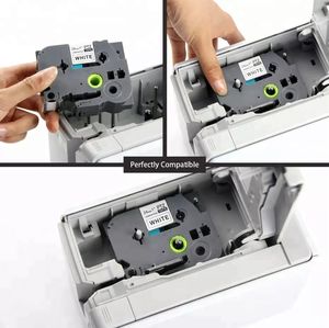 TZe-231-Cinta de etiquetas <span class=keywords><strong>p</strong></span>-<span class=keywords><strong>touch</strong></span> TZe231, Cartucho de etiqueta <span class=keywords><strong>p</strong></span>-<span class=keywords><strong>touch</strong></span> laminada en blanco y negro para PT-<span class=keywords><strong>E100</strong></span>, gran oferta - Product Image 2