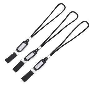 Cordón de metal negro para teléfono con etiqueta para nombre, para senderismo, bastón de caminar, correa antipérdida - Product Image 2
