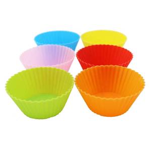 Basics Eco-Friendly Disposable Nonstick <b>Silicone</b> Cupcake Mold 3D Bar Rose Shaped Oven Safe Easy Clean Office Space Friendly - Product Image 5
