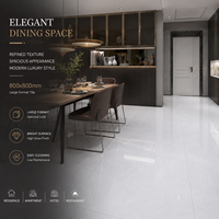 Vente flash : carreaux de sol et de mur en porcelaine 800x800 mm, effet marbre blanc, finition polie, intérieur moderne pour appartement