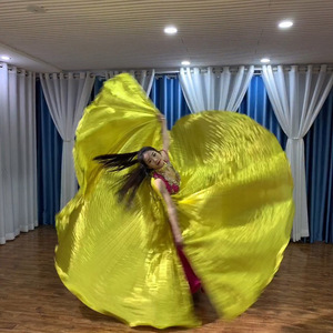 <strong>Dance</strong> Rhyme Adult Gold Semi-transparent <strong>Oriental</strong> <strong>Dance</strong> Props Costume Belly <strong>Dance</strong> Gold Wings Large - Product Image 4