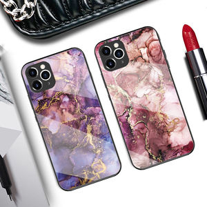 เคสโทรศัพท์กระจกเทมเปอร์ TPU แบบแข็งสำหรับ iPhone 15ฝาหลังลายหินอ่อนกระจกสำหรับ iPhone 15 16 17 PRO MAX ฝาหลังลายหินอ่อน - Product Image 1