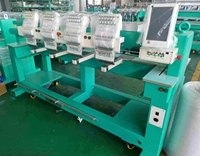 CTF1504 Feiya Nouvelle machine à broder informatisée à quatre têtes et 15 aiguilles pour usage domestique avec moteur pour casquettes