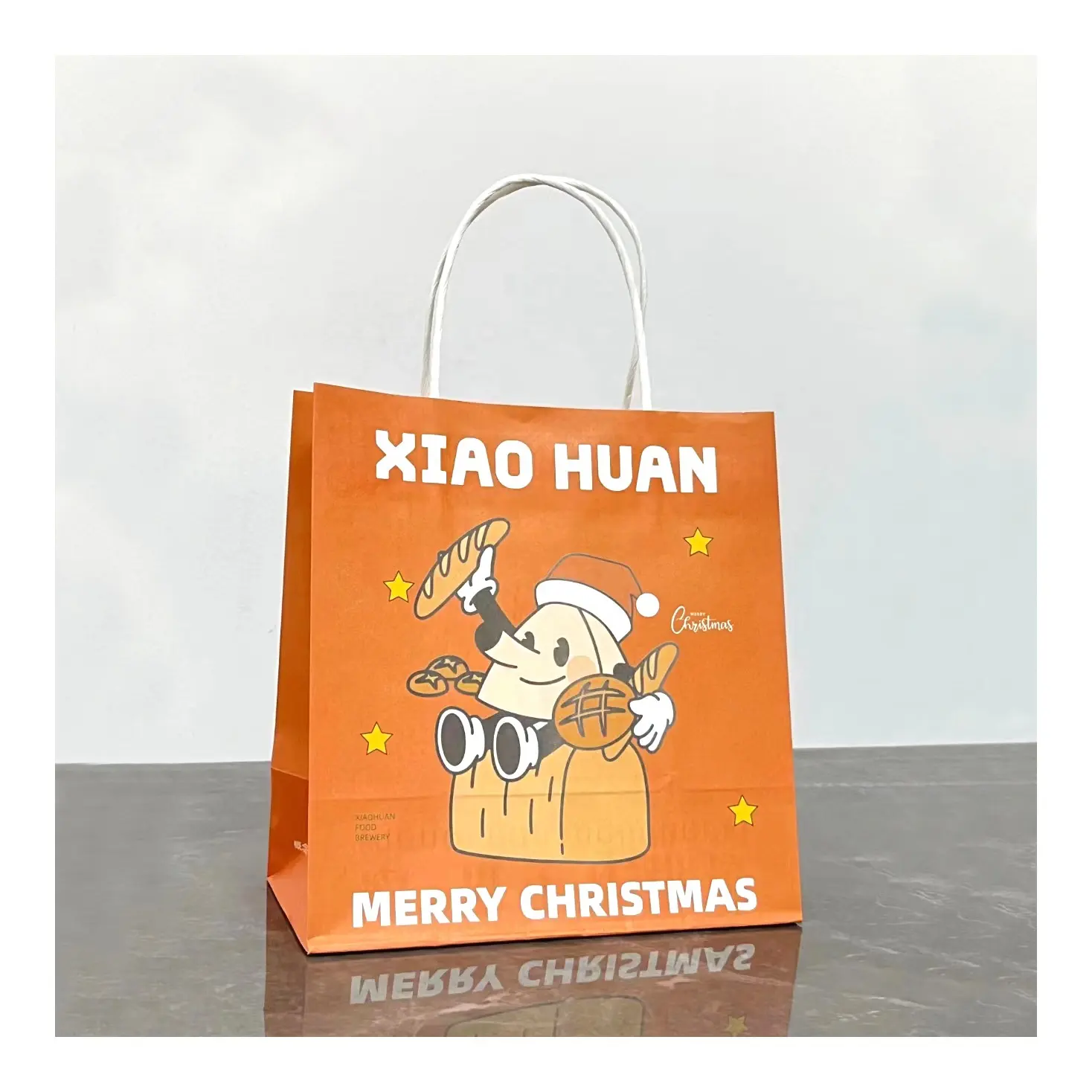 Wholesale Custom Logo Print Cheap Low Price Bag Brown Kraft White Yellow Paper Gift Bags With Logo And Handle