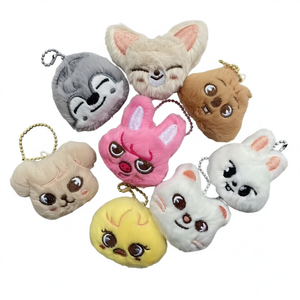 Lindos abalorios de animales de peluche, colgante de piel sintética suave, llavero, accesorio para bolso, colgante para teléfono, regalo coleccionable para BEBÉ - Product Image 1