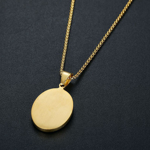 Collier pendentif <span class=keywords><strong>Notre</strong></span>-<span class=keywords><strong>Dame</strong></span> de Guadalupe pour femmes, Vierge Marie, religieux, anti-ternissement, plaqué or 18 carats, acier inoxydable, bijoux pour hommes - Product Image 6
