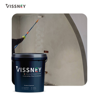 Micro-ciment décoratif liquide ultra-fin Vissney pour sols et murs, application au pinceau à peinture acrylique