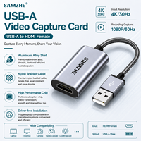SAMZHE Alüminyum Alaşımlı 4K/2K HDMI Dişi - USB 2.0 Video Yakalama Cihazı, Switch Oyunu PS5/NS2/Xbox Dizüstü Bilgisayar Telefon Canlı Yayın için