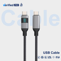 Cable Tipo-C TKT en Oferta, Cable de Sincronización de Datos USB-C con Pantalla LED Inteligente Mejorada, Cargador PD de Alta Velocidad de 100 W para iPad y Android