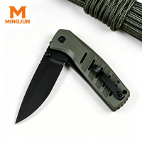 Couteau pliant de haute qualité en acier D2, manche G10, 20 cm de longueur totale, OEM, couteau de poche pour le camping en plein air, EDC