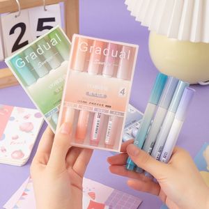 Marcadores degradados de 12 colores, tamaño normal, carcasa de plástico, para oficina y escuela, respetuosos con los ojos, gran capacidad - Product Image 2