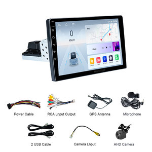 Henmall 9 Inch 1din Duy Nhất DIN Android Đơn Vị Đầu Không Dây Carplay Chuyển Hướng Xe Xe Stereo Đài Phát Thanh Xe DVD Player Với Cam & Mic - Product Image 2