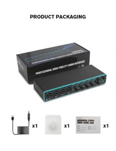 Interface audio USB 4i4 OEM d'usine, résolution 24 bits/192 kHz pour l'enregistrement en studio professionnel, carte son, interface audio - Product Image 5