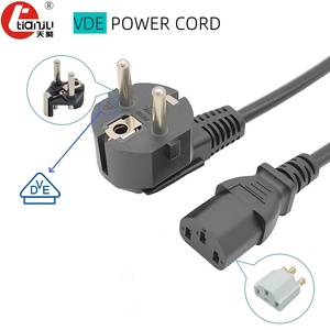 NF CE Certified 16A 250V <strong>Power</strong> <strong>Cord</strong> with Type E to EU Plug Pure Copper IEC <strong>C5</strong> &amp; CEE Male End for Home Appliances IP11 Level - Product Image 2