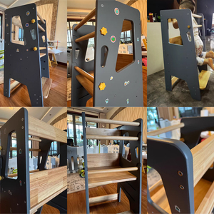 Perfetto sgabello da cucina in legno per bambini in piedi torre per bambini Tower Tower per bambini che imparano la torre per bambini piccoli che fanno un passo avanti - Product Image 3