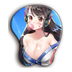 3D Vú Mouse Pad Silicone Cổ Tay Nghỉ Ngơi Anime Mouse Pad Ngực Mousepads Thăng Hoa Trống - Product Image 2