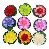Bouquet de fleurs artificielles de lotus nénuphar de 10 cm en gros pour arrangements décoratifs de mariage