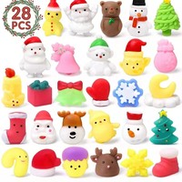 Coffret Cadeau de Noël Calendrier de l'Avent 24 Pièces : Jouets Squishies Dumpling à Rebond Lent, Extensibles et Anti-stress, Boîte Mystère