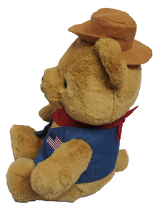 Orsacchiotto all'ingrosso di alta qualità bambola <span class=keywords><strong>peluche</strong></span> morbido giocattoli per bambini <span class=keywords><strong>peluche</strong></span> orsacchiotto che indossa jeans kawaii cowboy orsacchiotto per regalo - Product Image 3