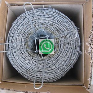 Fil de fer barbelé galvanisé de 3 mm de diamètre, en bobine, prix au kg, longueur par rouleau, vente en promotion - Product Image 3