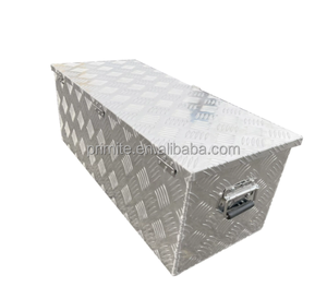 Aluminum Tool Box Diamond Plate Surface Heavy Duty Storage Case with <b>Latch</b> <b>Lock</b> Outdoor Use - Product Image 2