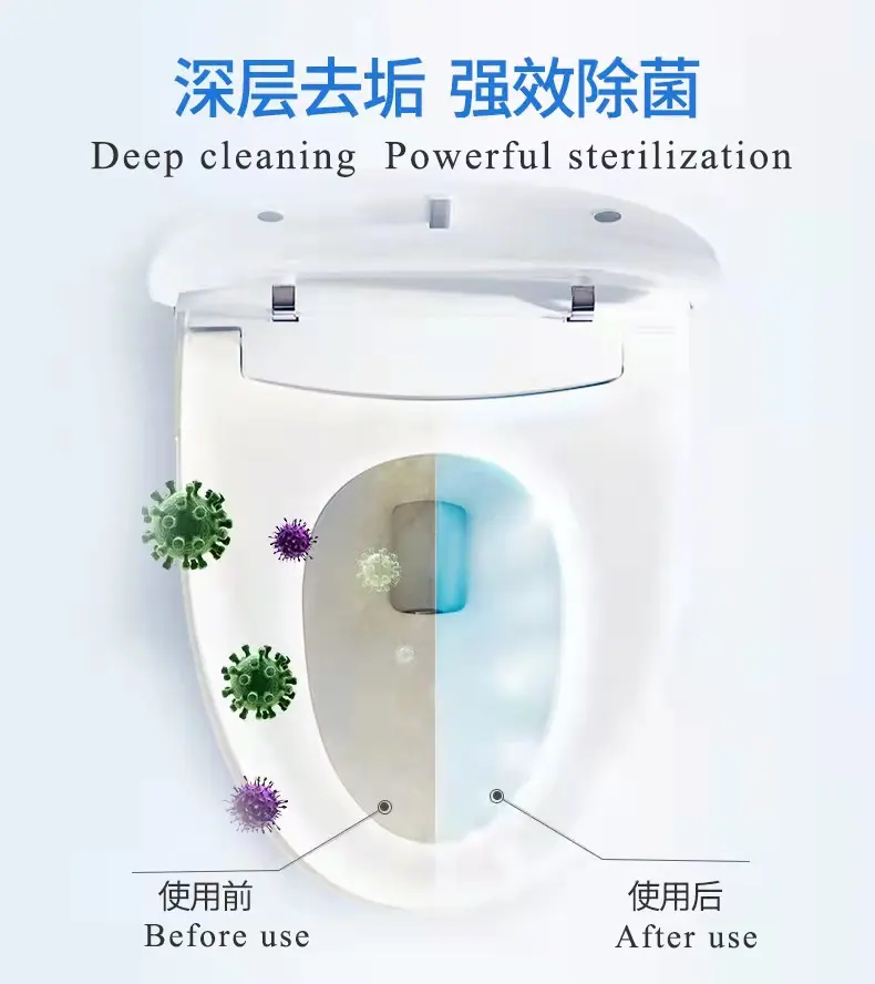 Meilleures ventes de nettoyants pour toilettes 500ml de détergent liquide adapté aux toilettes anglaises et chinoises.