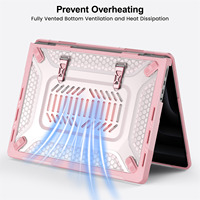 Étuis pour ordinateur portable de luxe pour Macbook Pro 14 A2779 A3401 A3434, support métallique pliable, TPU givré, PC transparent, dissipation de la chaleur, housse pour ordinateur portable