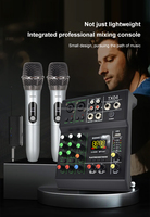 Console de mixage audio USB TX04 2 canaux pour DJ, studio en direct, karaoké, scène, performance, avec microphone sans fil et carte son