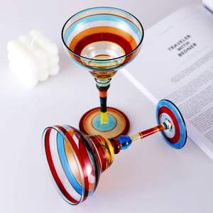 Peint à la main Unique coloré Margarita <span class=keywords><strong>Martini</strong></span> verre mignon Unique Margarita verre verres Cocktail Champagne rouge verre à vin - Product Image 5