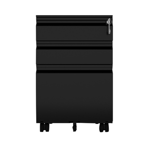 Excellent Quality School Office Cabinet 3 Drawers Metal Steel Executive Office Mobile Pedestal File Cabinet
