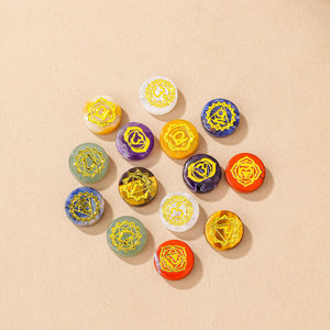 Pierres de paume rondes en cristal naturel, ensemble 7 chakras, pour la guérison et l'équilibre, artisanat en cristal - Product Image 6