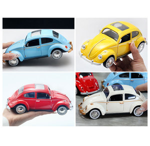 Modèle YZ 1:24, modèle réduit en alliage vintage hautement détaillé, portes, capot et coffre ouvrables, lumières et sons, voiture classique Beetle à tirer en arrière, à partir de 3 ans - Product Image 2