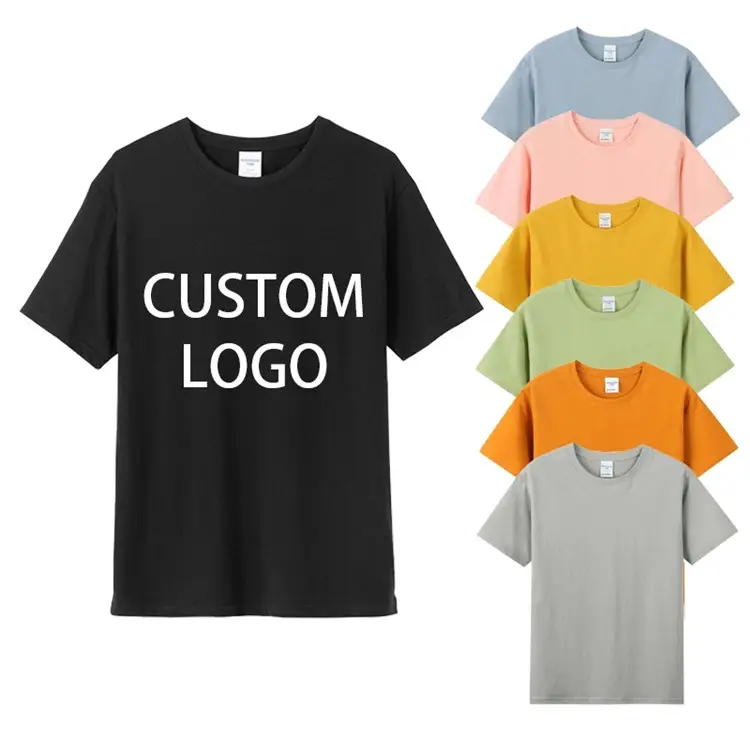 Custom High Quality Heavy Weight Tshirts Gym Cotton T-shirt Custom Logo Manufacturer Tshirt Printing Graphic For Men