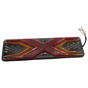 Pièces de système d'éclairage de camion de haute qualité, feux arrière universels en forme de X gauche et droit pour remorque, 24V 100W - Product Image 3