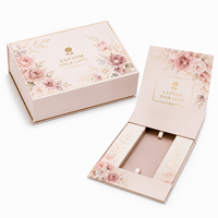 Coffret Cadeau de Luxe Personnalisé pour Nouveau-né, Fermeture Magnétique Rigide, Logo Imprimé, Ruban, Insert en Velours pour Présent
