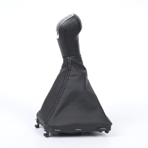 Leather Gear <b>Shift</b> <b>Knob</b> Cover For Skoda Superb 5 Speed 6 Speed Dustproof Black - Product Image 3